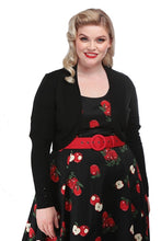Load image into Gallery viewer, Jean Black Bolero Cardigan
