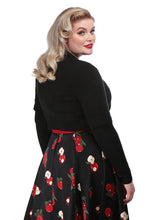 Load image into Gallery viewer, Jean Black Bolero Cardigan