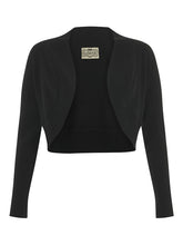 Load image into Gallery viewer, Jean Black Bolero Cardigan
