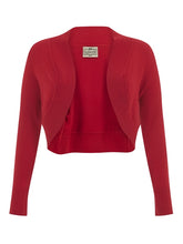 Load image into Gallery viewer, Jean Red Bolero Cardigan