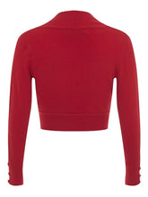 Load image into Gallery viewer, Jean Red Bolero Cardigan