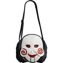 Load image into Gallery viewer, Jigsaw Billy Puppet Head SAW Purse