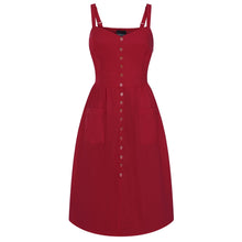Load image into Gallery viewer, Kimberly Strawberry Button Dress- Back in Stock!