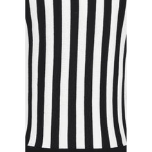 Load image into Gallery viewer, Lailie Black and White Striped Collared Cardigan