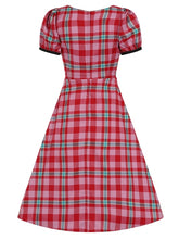 Load image into Gallery viewer, Leanne Winterberry Check Swing Dress