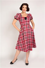 Load image into Gallery viewer, Leanne Winterberry Check Swing Dress