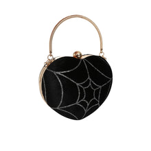 Load image into Gallery viewer, Lou Spiderweb Heart Clutch Purse