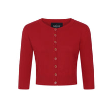 Load image into Gallery viewer, Lucy Strawberry Button Cardigan