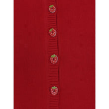 Load image into Gallery viewer, Lucy Strawberry Button Cardigan