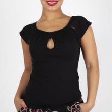 Load image into Gallery viewer, Maddie Keyhole Top Black