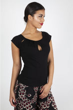 Load image into Gallery viewer, Maddie Keyhole Top Black