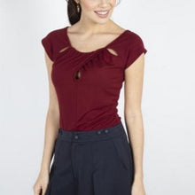 Load image into Gallery viewer, Maddie Keyhole Top Burgundy
