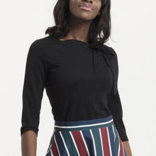 Load image into Gallery viewer, Melanie Tie Neck Top Black- Up to 2XL!