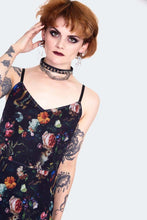 Load image into Gallery viewer, Night Garden Mini Midi Overlay Dress- 2 LEFT!