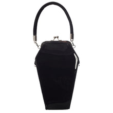 Load image into Gallery viewer, Coffin Sparkle Purse- Black and Orange
