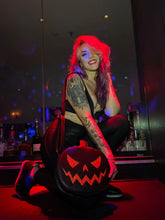 Load image into Gallery viewer, Pumpkin Sparkle Purse- Black and Orange