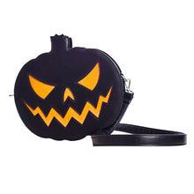Load image into Gallery viewer, Pumpkin Sparkle Purse- Black and Orange