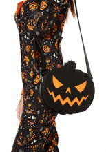 Load image into Gallery viewer, Pumpkin Sparkle Purse- Black and Orange