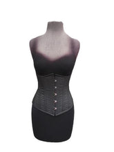 Load image into Gallery viewer, Black Taffeta Underbust Corset