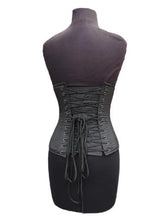 Load image into Gallery viewer, Black Taffeta Underbust Corset