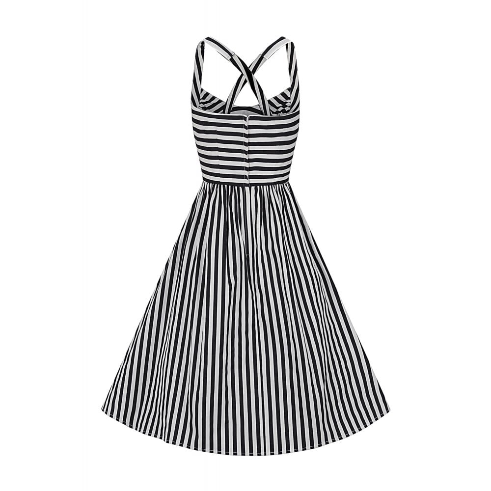 Black and White Striped Swing Dress Black and White Striped Swing Dress