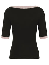 Load image into Gallery viewer, Freya Black and Pink Bow Sweater Top