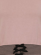 Load image into Gallery viewer, Maeve Pink and Black Bow Jumper Top