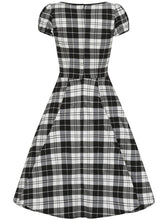Load image into Gallery viewer, Mimi Monochrome Check Doll Dress