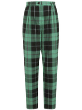 Load image into Gallery viewer, Rada Foliage Green and Black Plaid Trouser Pants