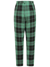 Load image into Gallery viewer, Rada Foliage Green and Black Plaid Trouser Pants