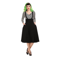 Load image into Gallery viewer, Ronnie Black Suspender Swing Skirt
