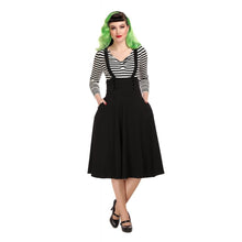 Load image into Gallery viewer, Ronnie Black Suspender Swing Skirt