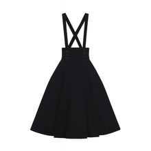 Load image into Gallery viewer, Ronnie Black Suspender Swing Skirt