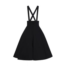 Load image into Gallery viewer, Ronnie Black Suspender Swing Skirt
