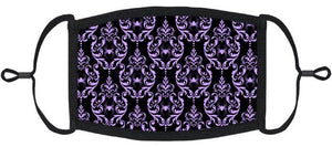 Purple Damask Spiders Cotton Face Mask