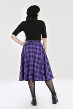 Load image into Gallery viewer, Kennedy Purple Plaid Swing Skirt