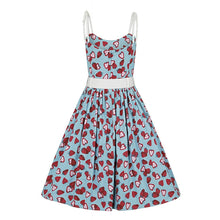 Load image into Gallery viewer, Jade Strawberry Swing Dress