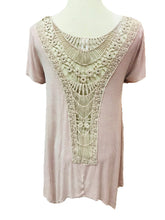 Load image into Gallery viewer, Lavender Lace Back Tunic