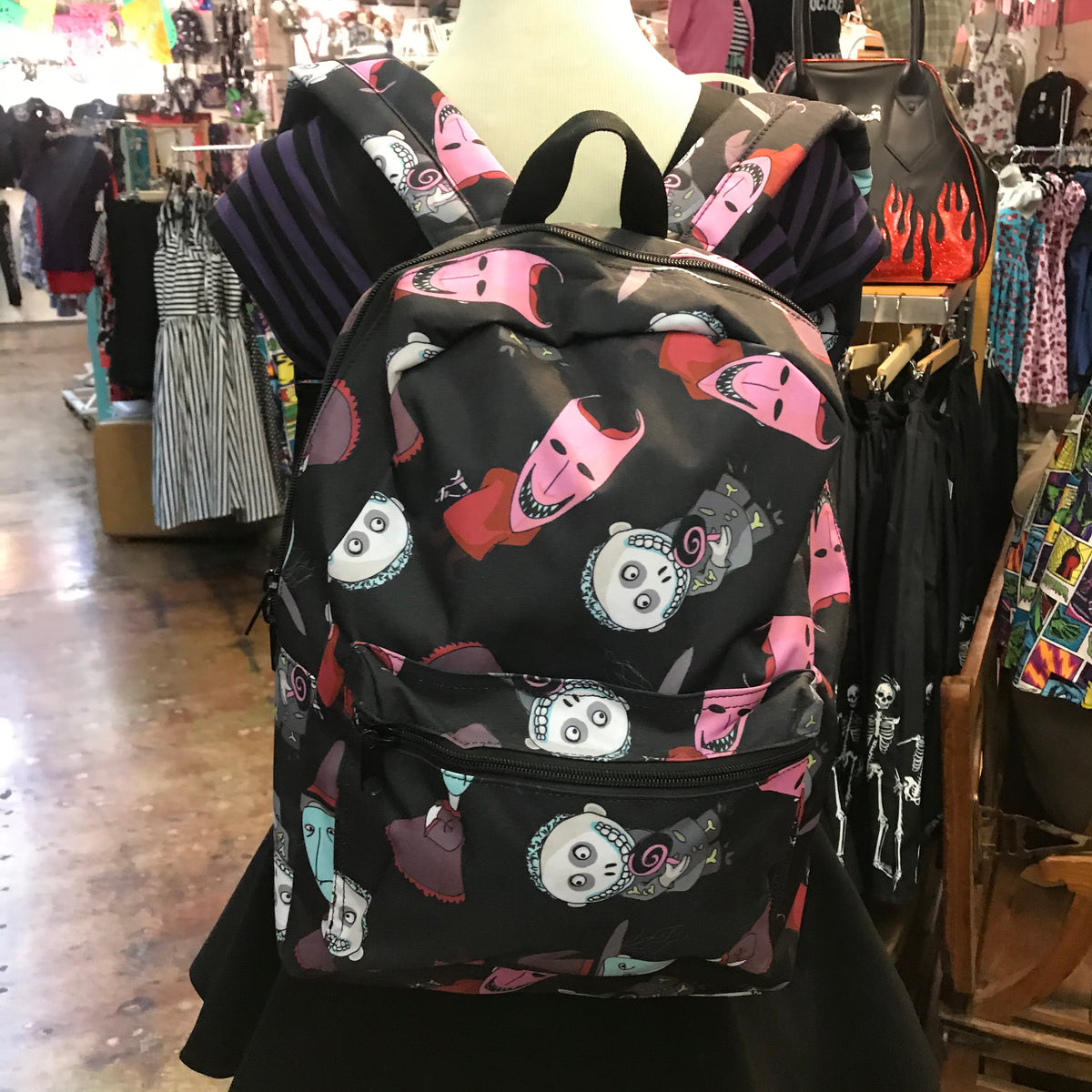 Nightmare Before Christmas Black and Pink Backpack NWT Loungefly Nightmare Before Christmas Love | Mercari main image 4