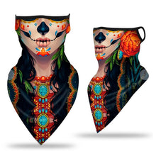Load image into Gallery viewer, Day of the Dead Bandanna Scarf Mask