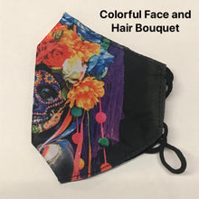 Load image into Gallery viewer, Dia de los Muertos Face Mask- OOAK Styles Available!