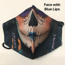 Load image into Gallery viewer, Dia de los Muertos Face Mask- OOAK Styles Available!
