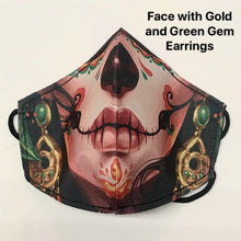 Load image into Gallery viewer, Dia de los Muertos Face Mask- OOAK Styles Available!