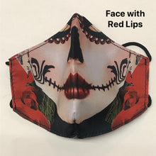 Load image into Gallery viewer, Dia de los Muertos Face Mask- OOAK Styles Available!