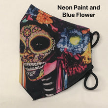 Load image into Gallery viewer, Dia de los Muertos Face Mask- OOAK Styles Available!