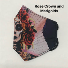 Load image into Gallery viewer, Dia de los Muertos Face Mask- OOAK Styles Available!