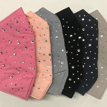 Load image into Gallery viewer, Rhinestone Studded Face Mask- More Colors Available!