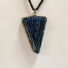 Load image into Gallery viewer, Crystal Pendants on Small Black Bead Chain Statement Necklaces