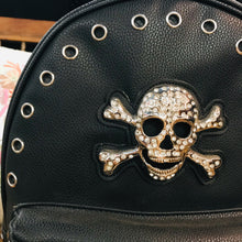 Load image into Gallery viewer, Crossbones Laced and Studded Backpack