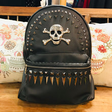 Load image into Gallery viewer, Crossbones Studded Backpack